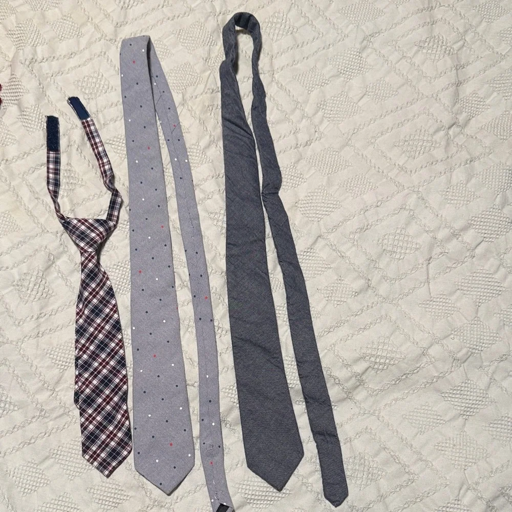 Old Navy Kids Ties - Plaid, Gray, and Blue